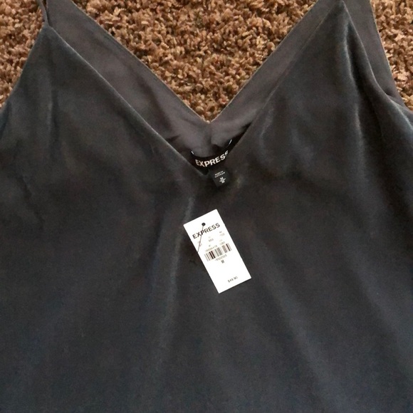 Steel Grey Express Velvet Tank Top - Picture 2 of 3